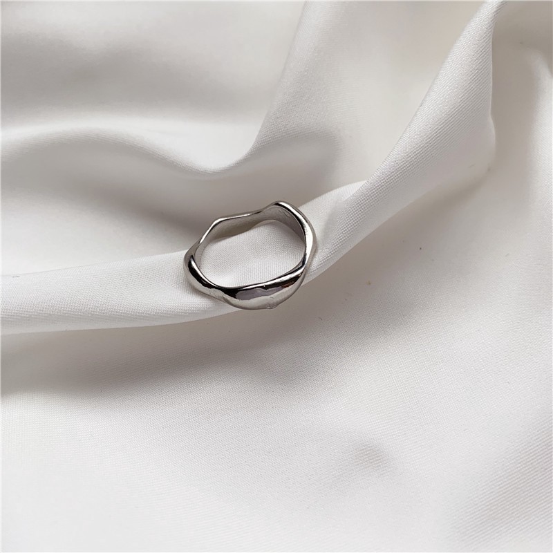 Nhẫn gợn sóng retro thời trang hàn quốc B0011