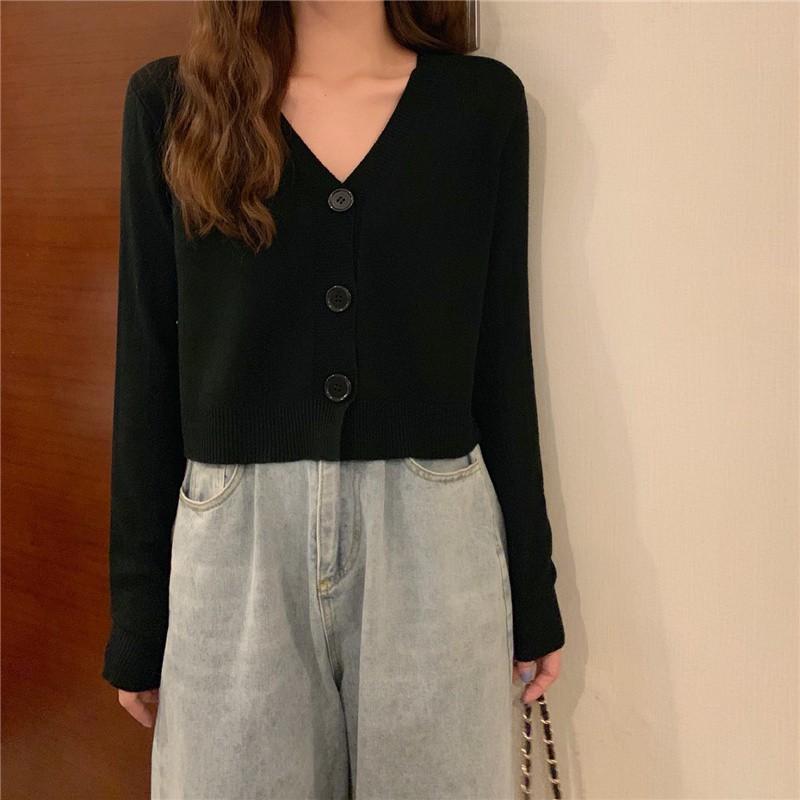 Áo Khoác Cardigan Len Cổ Tim Xinh Xắn Cho Nữ Chất Len Tăm Phong Cách Ulzzang Hàn Quốc Nhiều Màu | BigBuy360 - bigbuy360.vn