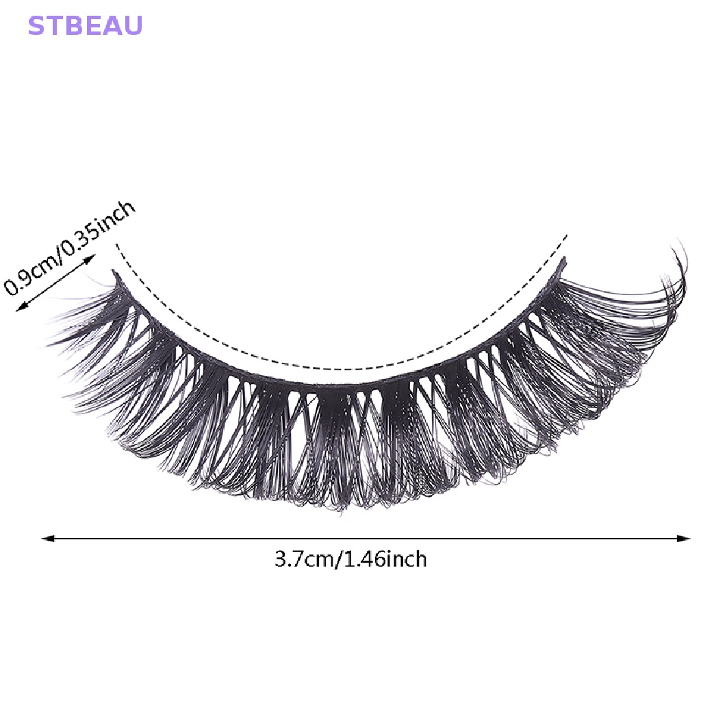 [Cxsteau] 10 Cặp Lông Mi Giả Cong DD Bằng Lông Chồn Phong Cách Nga Đầy Đủ Uốn Cong MME
