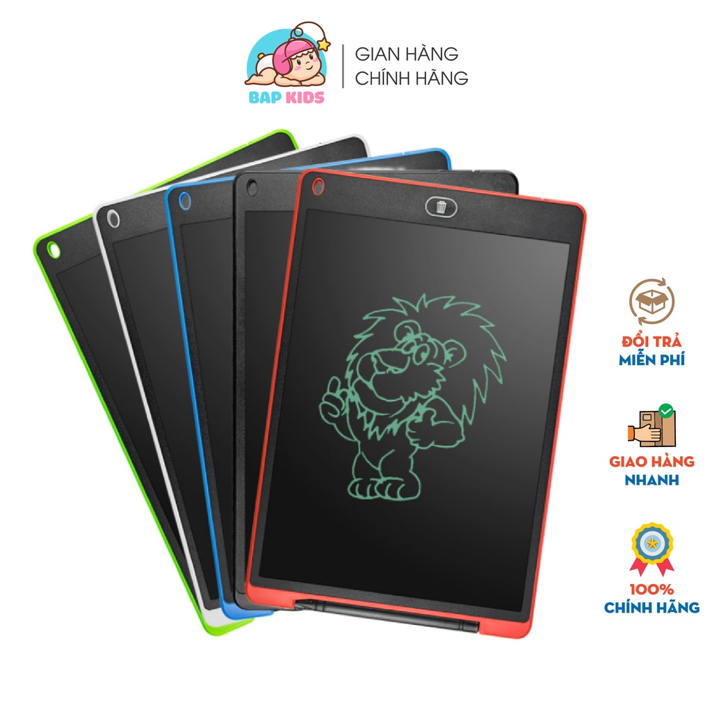 Bảng vẽ điện tử cho bé BAPKIDS Bảng viết thông minh tự động xóa 8''5 inch