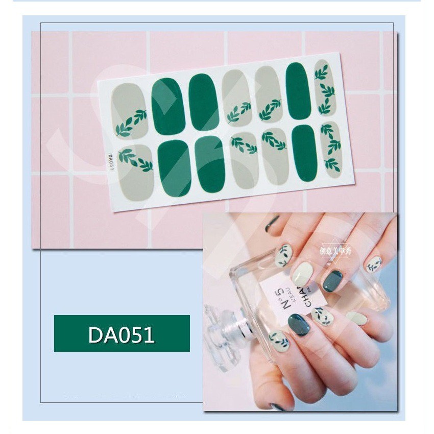 Dán Móng Tay | Nail Sticker 3D Chống Thấm Nước Kèm Dũa [DA034-DA082]