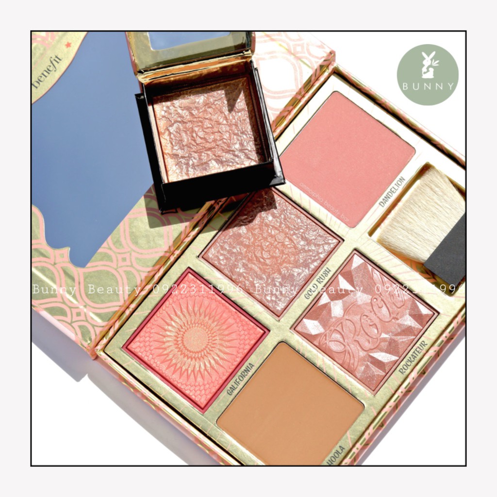 Bảng phấn má và tạo khối Benefit Comestics Blush Bar Palette Bunny Beauty hàng đủ bill