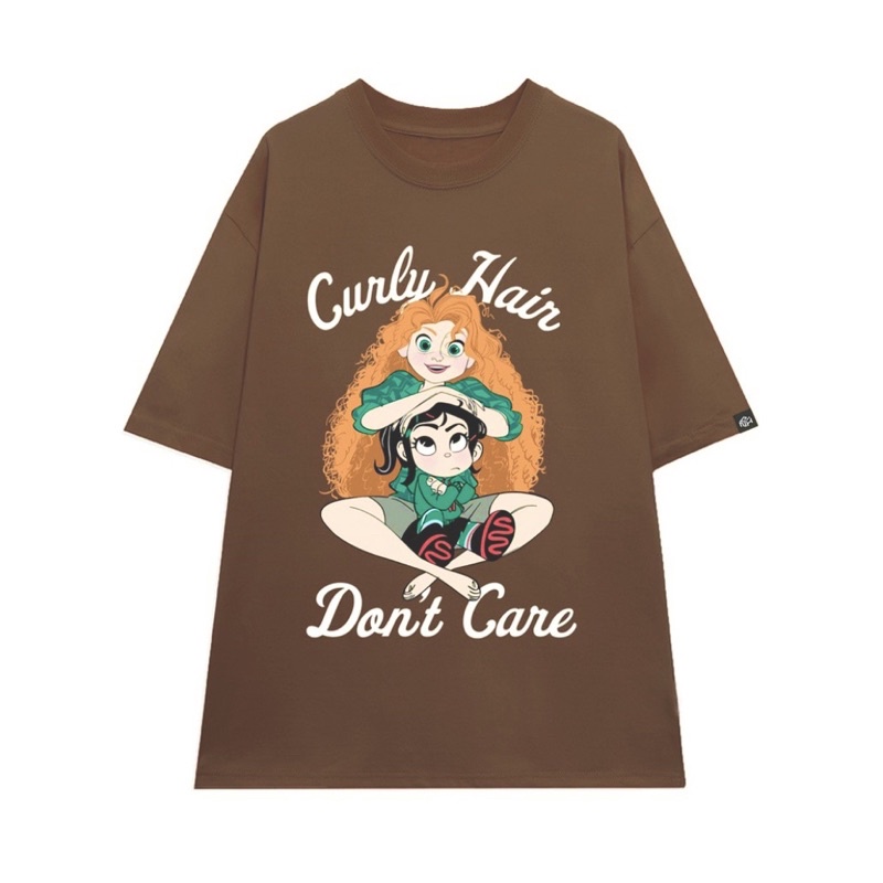 Áo thun phông nam nữ logo tay PINK tay lỡ form rộng CURLY HAIR Unisex