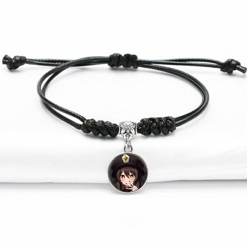 COMBO 4 món nhân vật HUTAO game GENSHIN IMPACT standee lomo dây chuyền vòng tay anime chibi