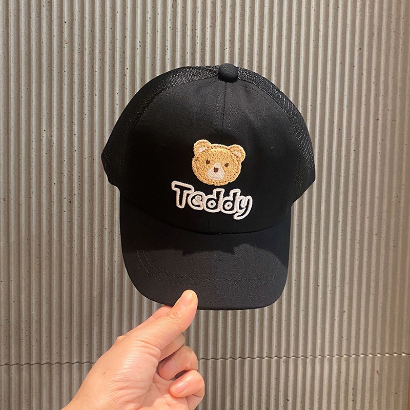 Nón lưỡi trai Teddy bé trai bé gái 2 màu đen trắng MINTSCLOSET Mint's Closet kiểu dáng basic - PK8324