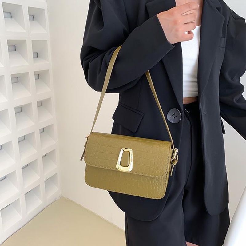 IELGY Túi Đeo Vai Họa Tiết Da Cá Sấu Cao Cấp Có Thể Điều Chỉnh Kích Cỡ Cho Nữ