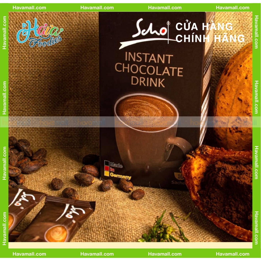 HÀNG CHÍNH HÃNG] Bột Cacao Dinh Dưỡng Scho Hộp 10 Gói