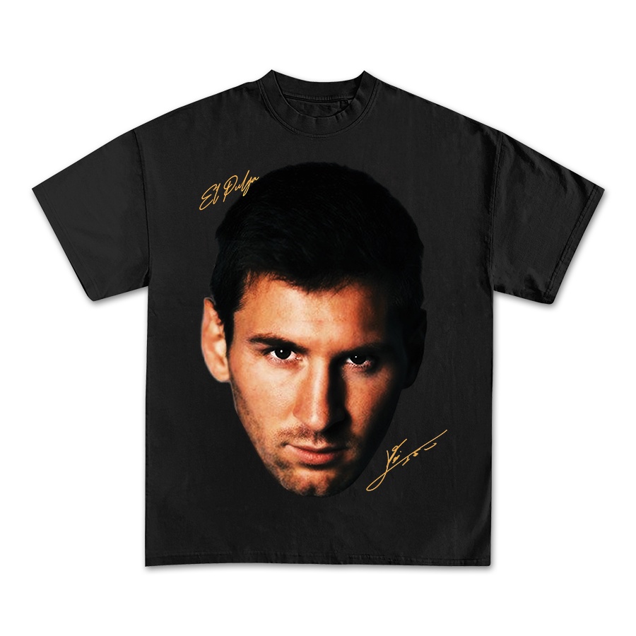 BLANK | Áo Thun MESSI Tay Lỡ Unisex - Đen Cổ Tròn