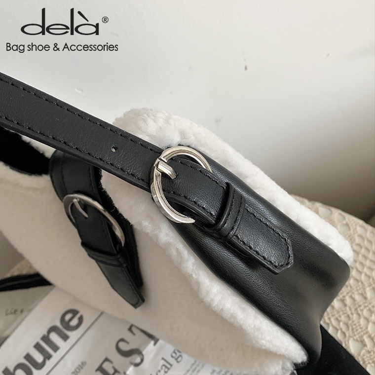 Dela Túi Đeo Vai Bằng Len Cừu Thời Trang Mùa Đông Mới Cho Nữ