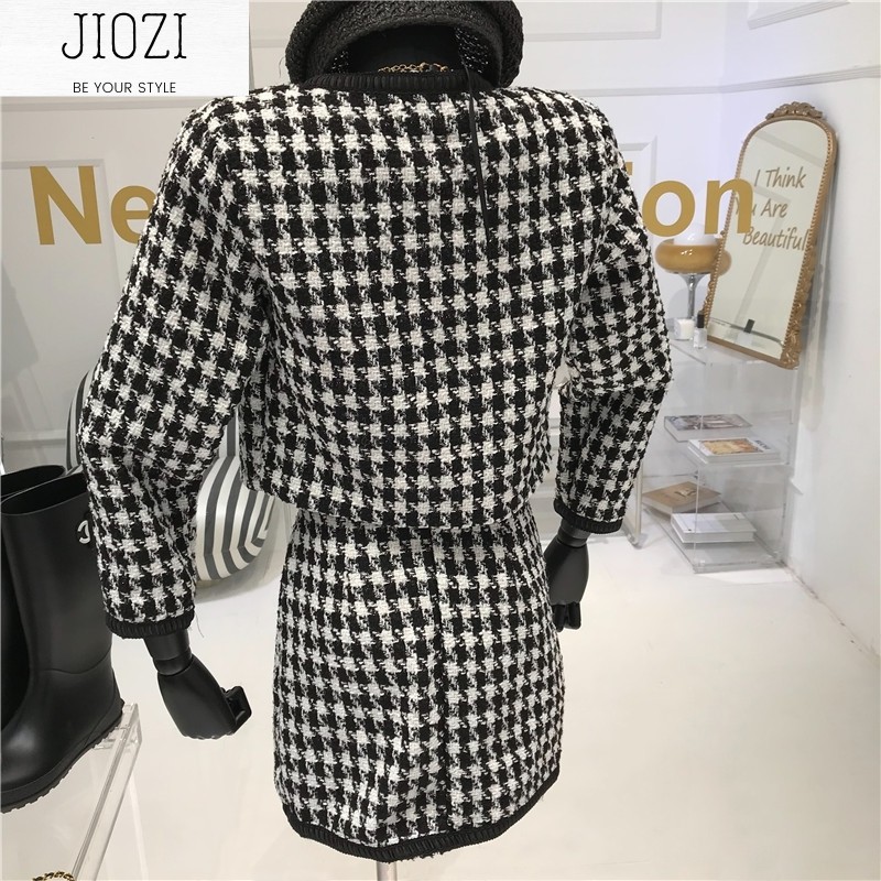 [Hàng có sẳn] Set dạ tweed JIOZI thời trang Hàn Quốc D03 | BigBuy360 - bigbuy360.vn