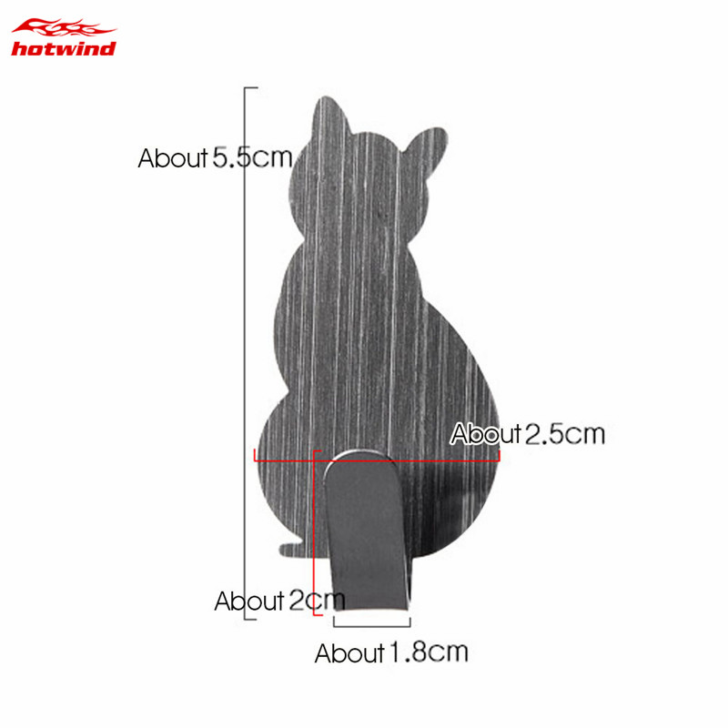 Móc Treo Đồ Gắn Tường Hình Mèo Xinh Xắn