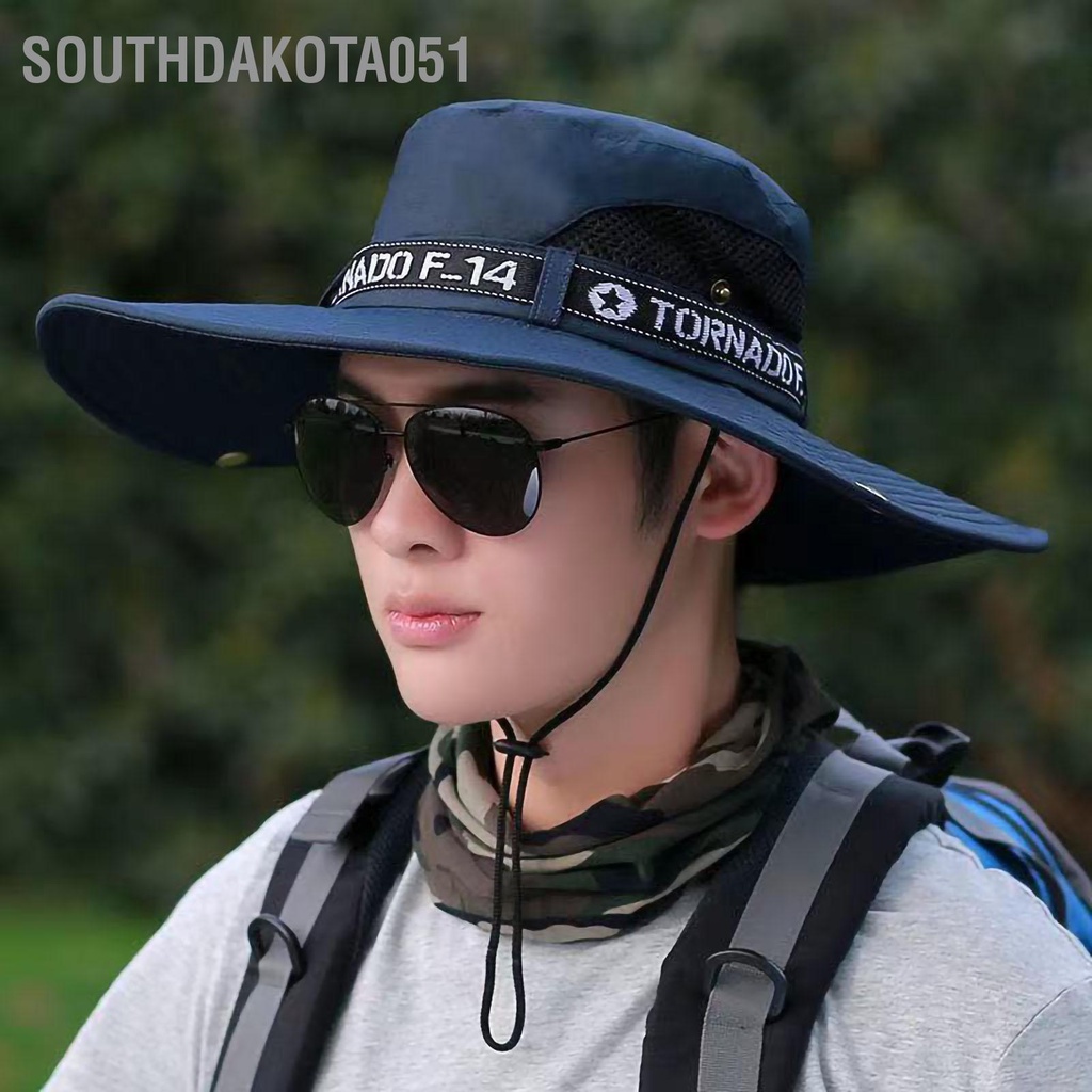 Southdakota051 Mũ chống nắng nam mùa hè Thời trang vành lớn bán thoáng khí cho ngư dân ngoài trời