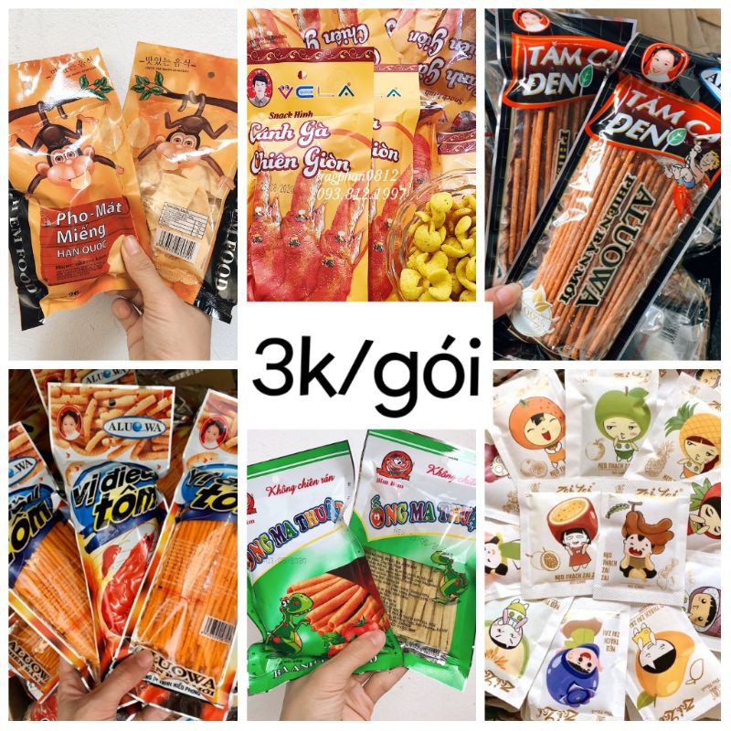 ĂN VẶT TUỔI THƠ BÁNH ỐNG MA THUẬT, TĂM CAY ĐEN, CÁNH GÀ GIÒN