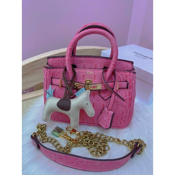 Túi XÁCH HM BIKIN VÂN LƯNG CÁ SẤU(  tặng kèm ngựa treo túi)