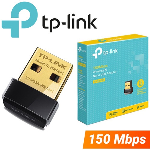 Card mạng không dây USB TP-Link TL-WN725N Wireless N150Mbps, Thu wifi_Hàng chính hãng