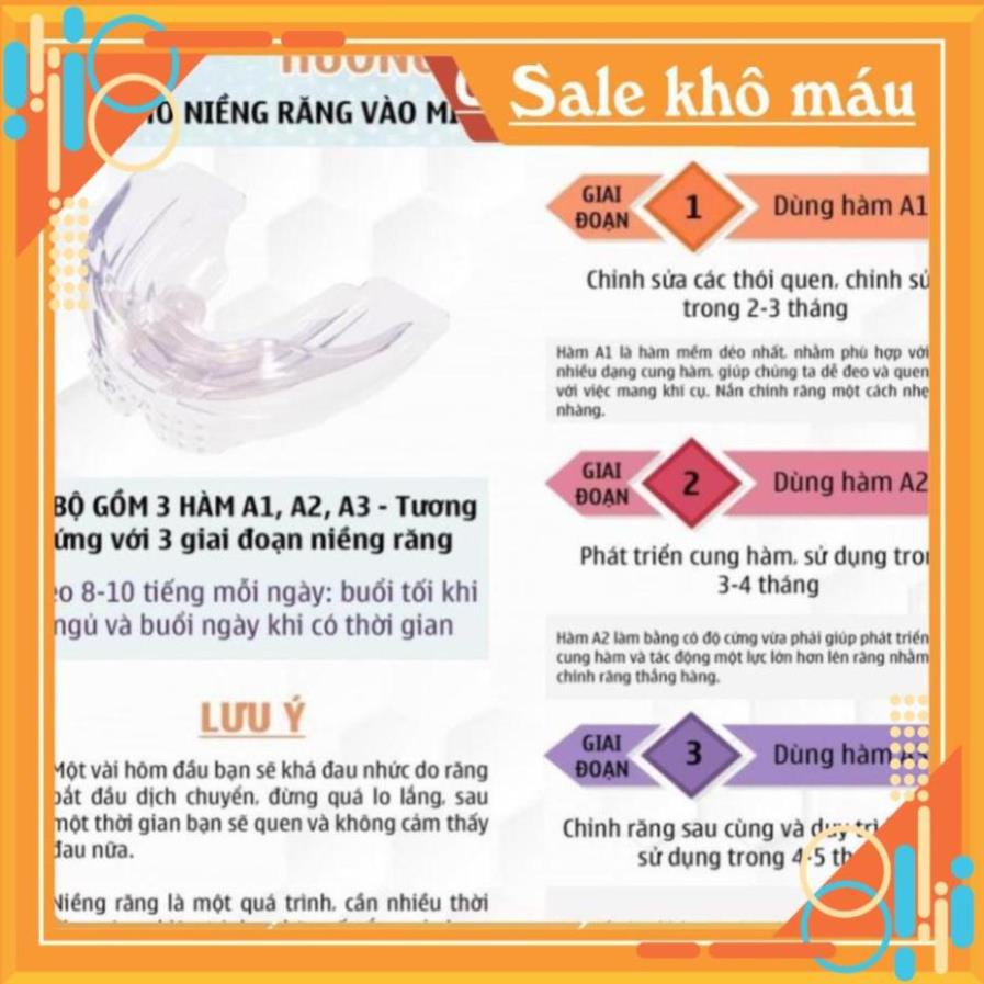 BỘ NIỀNG RĂNG TẠI NHÀ CHO NGƯỜI LỚN - Bộ 3 niềng ++ Tặng 1 dưỡng mắt ốc sên.
