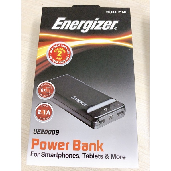 [New full box] - Pin sạc dự phòng Energizer UE 10022 10,000 mAh 2 cổng sạc - Bảo hành 1 đổi 1