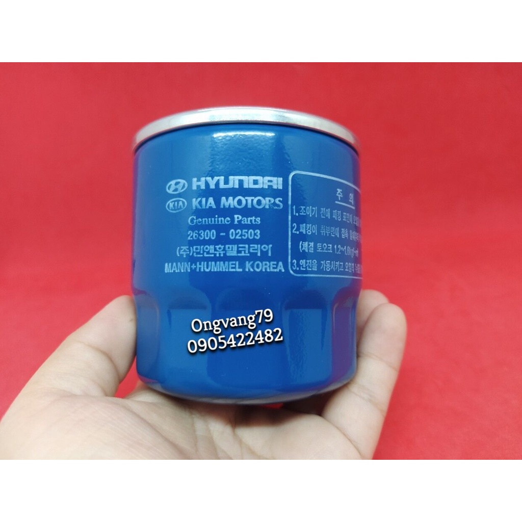 Lọc nhớt xe Accent 2018-2020, Kia Morning 2015-2018, Kia Soluto 2021-2022/ Mã số: 2630002503