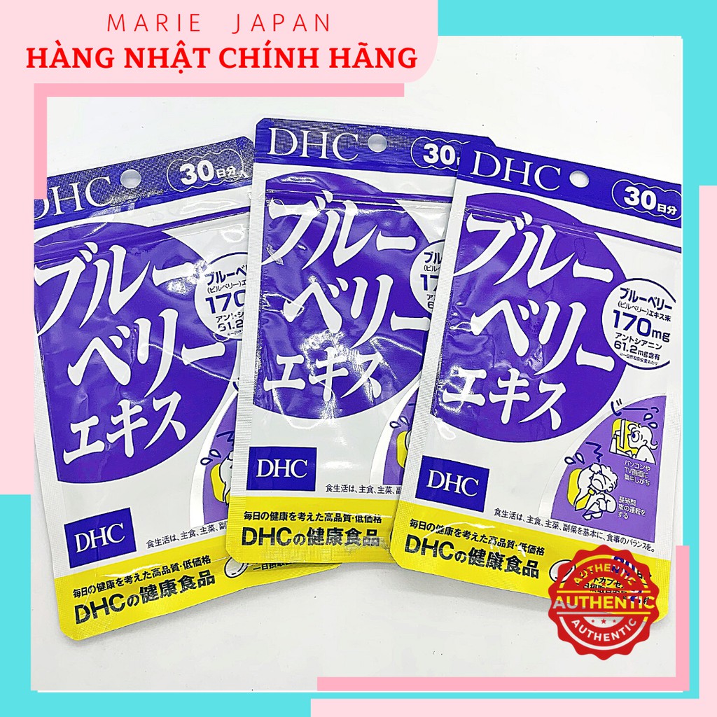 Viên Uống DHC Bổ Mắt Cải Thiện Thị Lực Blueberry Nhật Bản Gói 30 Ngày