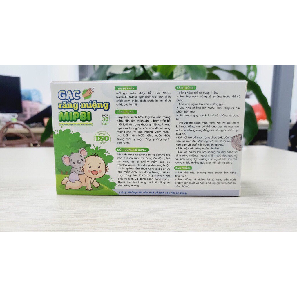 Gạc Rơ Lưỡi Gạc Răng Miệng Mipbi CHiết Xuất Hoa Cúc La Mã