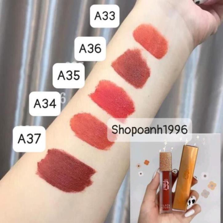 ( mua 2 tặng1 ) Son nắp kim tuyến BLack_King ver7 Handmade đủ mã