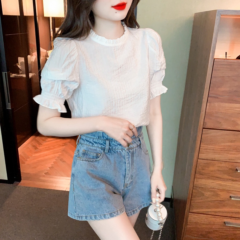 G99028 Áo chiffon nữ hè ngắn tay hàng nhập