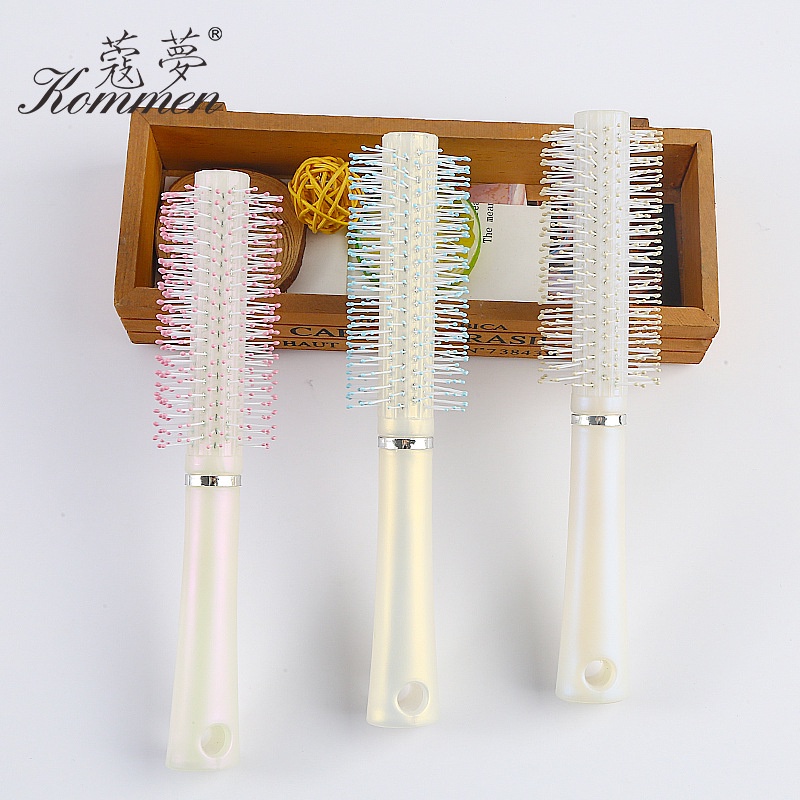 Lược Lăn Chải Tóc Tạo Kiểu Xoăn Đính Ngọc Trai Dành Cho Salon