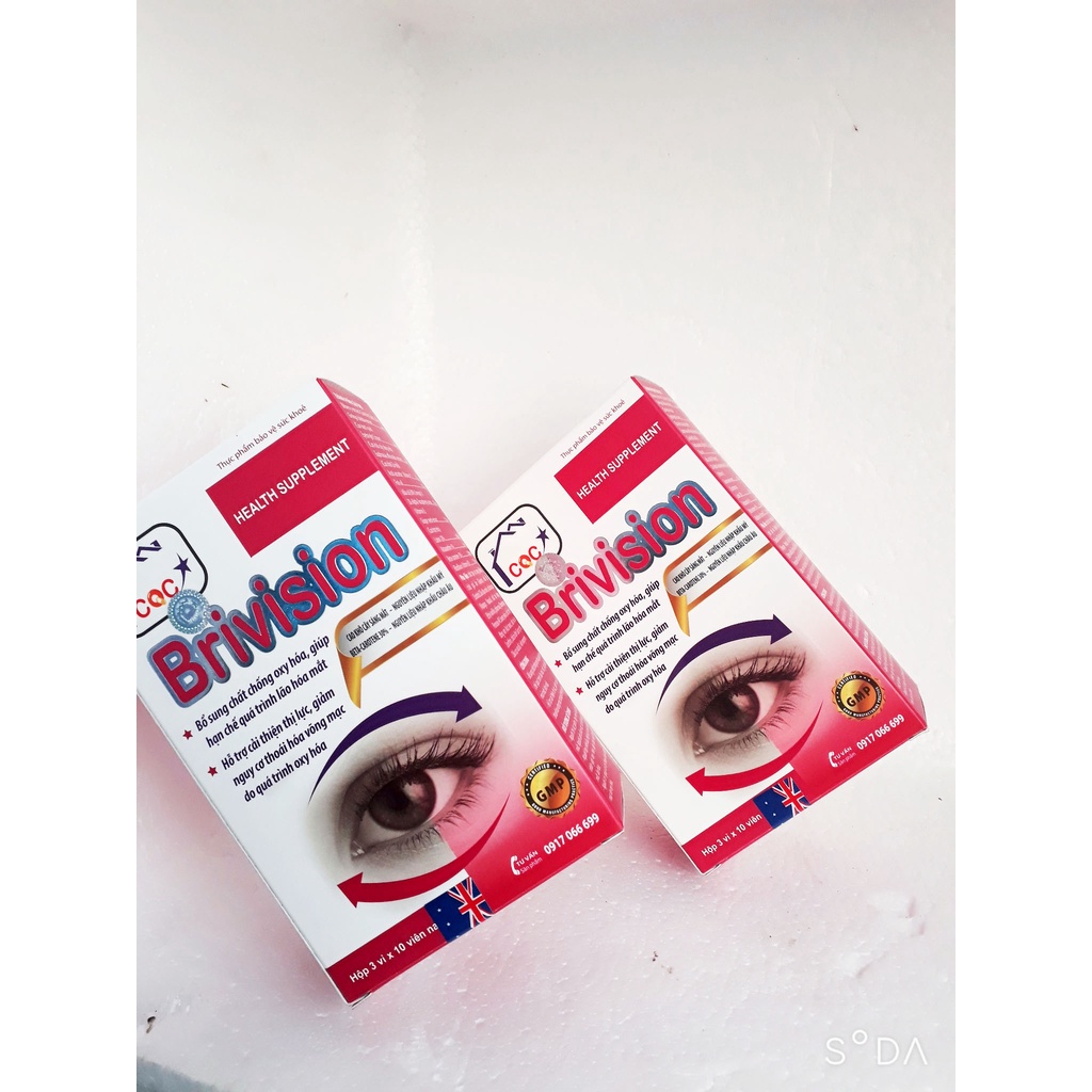Viên bổ mắt BRIVISION, giúp cải thiện thị lực; giảm lão hóa mắt; giảm mỏi mắt, khô mắt