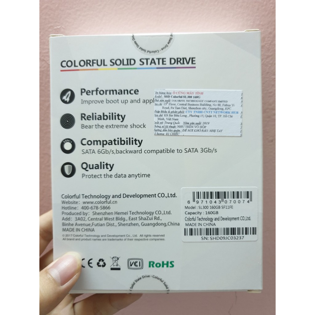 [Mã ELCLJUN giảm 7% đơn 500K] Ổ Cứng SSD 160GB Colorful SL300 Bảo Hành Chính hãng 3 Năm NWH Phân phối | BigBuy360 - bigbuy360.vn