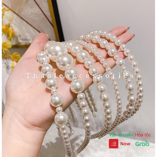 Cài tóc đính hạt trai đơn giản thời trang