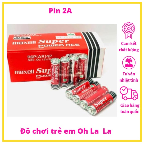 Pin tiểu Maxell Super Đỏ AA chính hãng Vỉ 4 viên