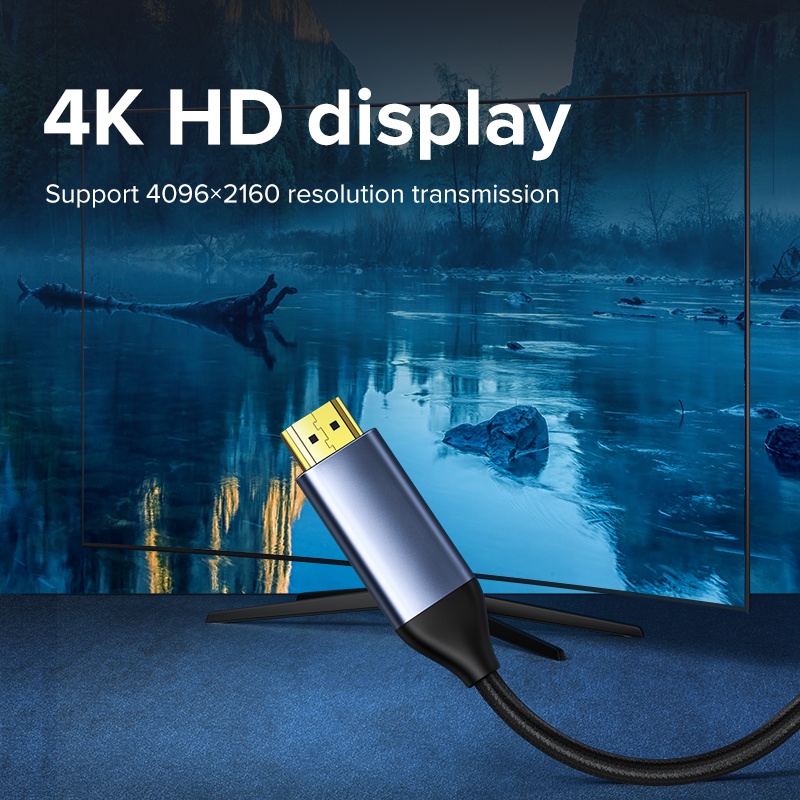 Llano Cáp chuyển đổi video 8K/60Hz 4K/30Hz 2K/120Hz đầu Type C sang HDMI 1.8m 2m DP 2m với PD