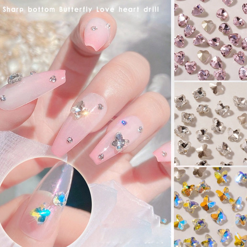 Set 10 Hạt Đá Pha Lê 3D Nhiều Màu Đính Móng Nghệ Thuật