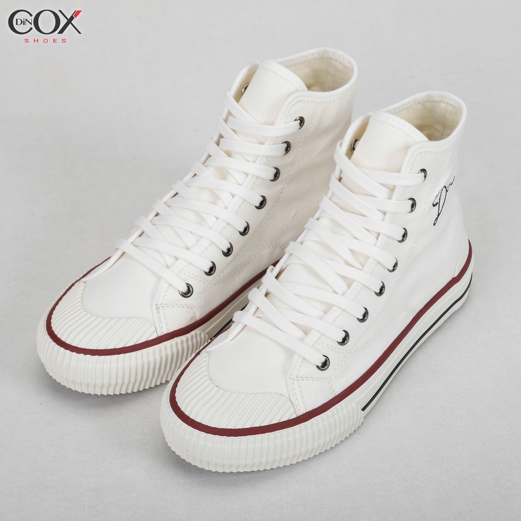 Giày Sneaker Vải Unisex DINCOX D21 Phong Cách Ấn Tượng Hi White