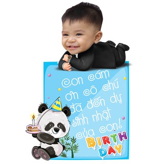 [GIAO NHANH] Combo 5 món Panda Baby Boss trang trí sinh nhật