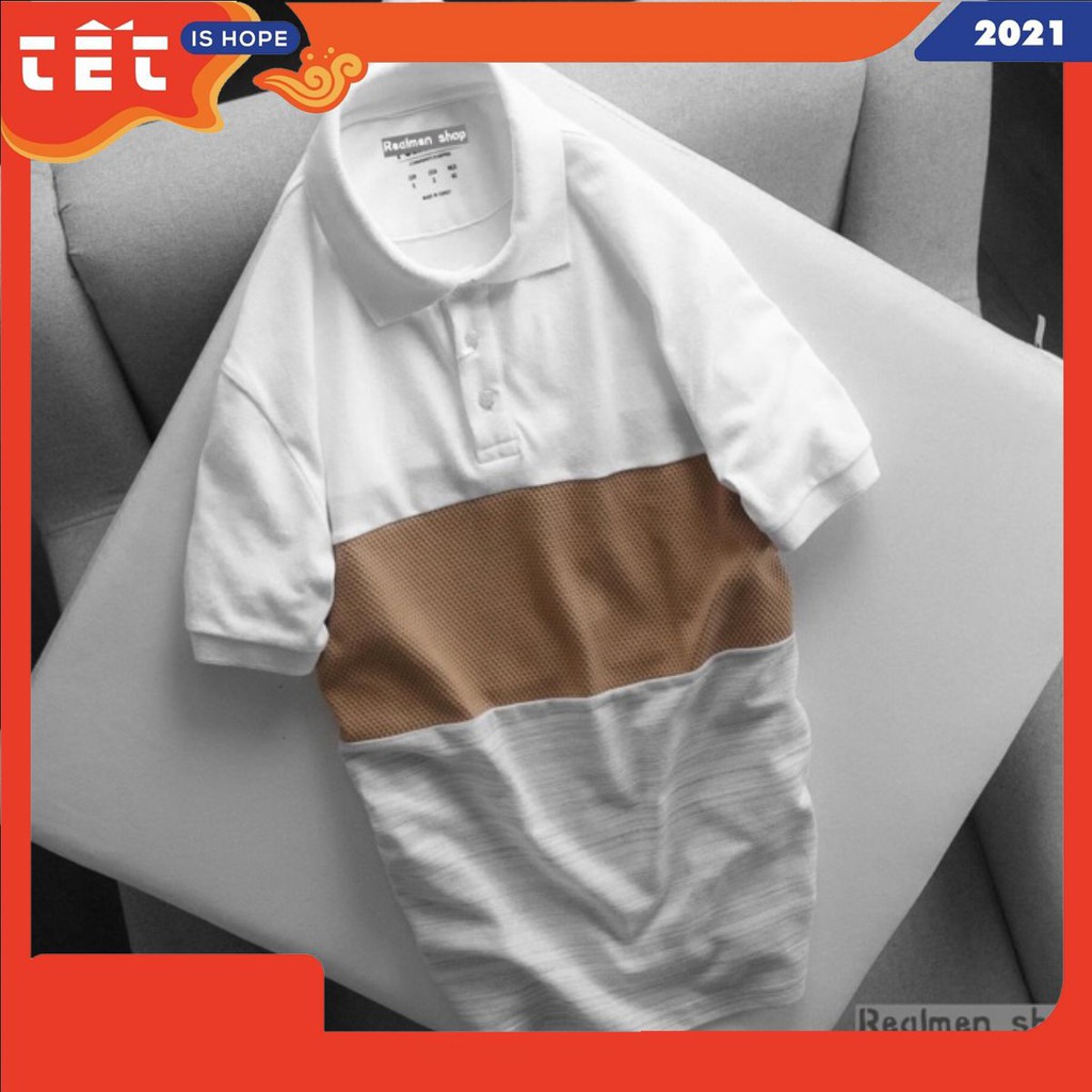 Áo phông nam cổ trụ phối màu APL20202