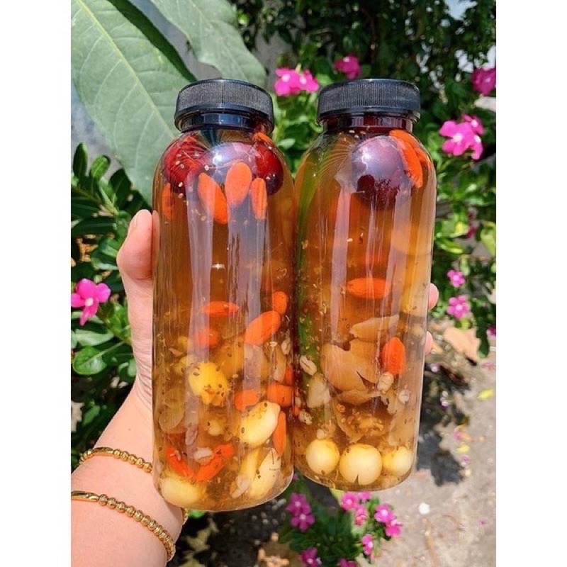 Sét 𝐂𝐡𝐞̀ 𝐝𝐮̛𝐨̛̃𝐧𝐠 𝐧𝐡𝐚𝐧 𝟏4 𝐯𝐢̣ 702gr nấu 36-42 chén có  tặng quế hoa cao cấp