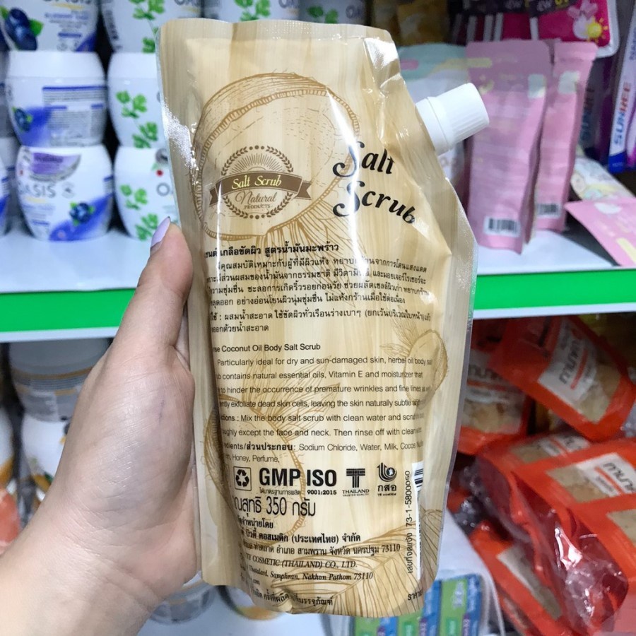 Muối tắm dừa Coconut oil Body Salt Scrub Thailand