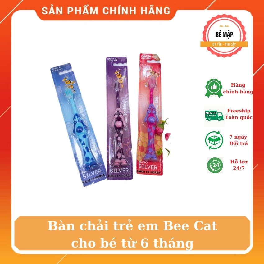 Bàn chải trẻ em Bee cat nano silver