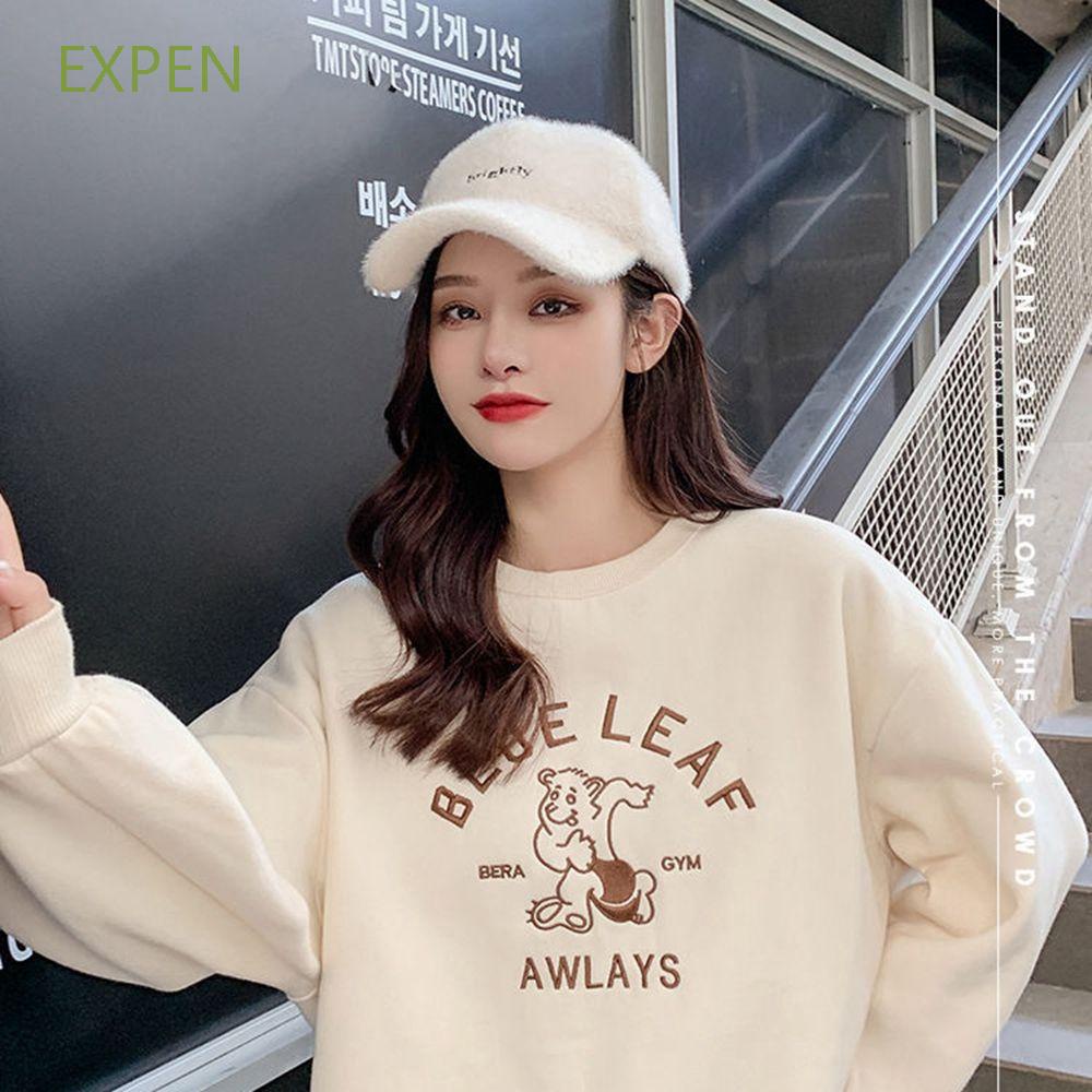 Mũ lưỡi trai vải len thêu chữ phong cách Hàn Quốc dễ thương thời trang thu đông cho nam