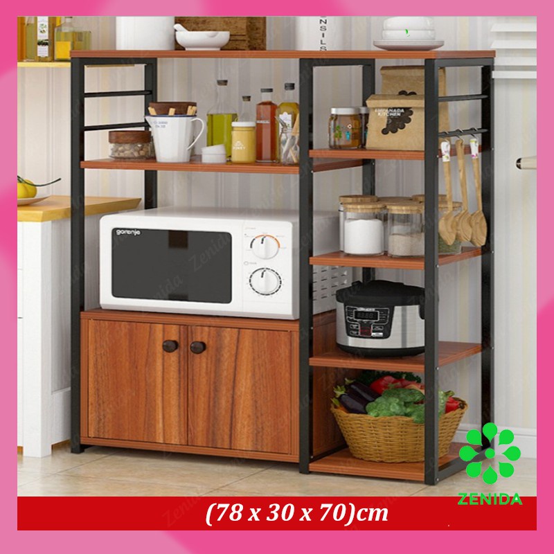 ✶™✽Kệ Để Lò Vi Sóng Nướng Đồ Nhà Bếp Đa Năng gỗ MDF khung sắt phun sơn tĩnh điện
