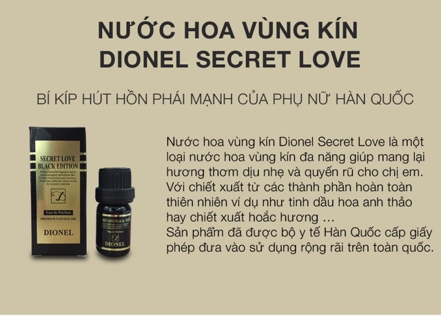 NƯỚC HOA DIONEL HÀN QUỐC CHÍNH HÃNG