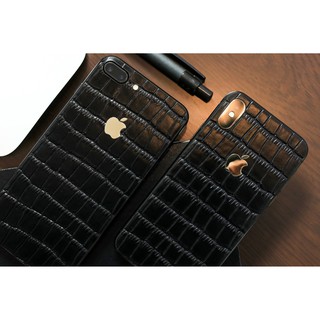 Miếng Dán Da IPhone - Vân Cá Sấu Đen