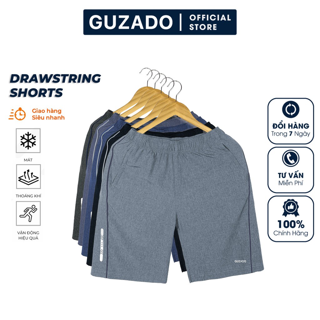 Quần Short Nam Guzado Cao Cấp, Chất Gió Mềm Siêu Nhẹ, Co Giãn 4 Chiều, Thoải Mái Vận Động GSR06 | BigBuy360 - bigbuy360.vn