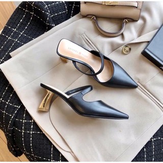 Guốc gót vàng-Bunny Shoes