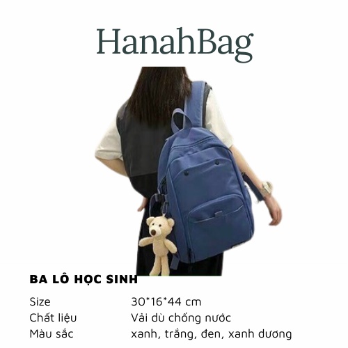 Balo Học Sinh Thời Trang Chất Đẹp Chống Nước Không Bám Bụi Đi Học Đi Chơi Đi Làm Đựng Laptop Dáng Khỏe Đơn Giản