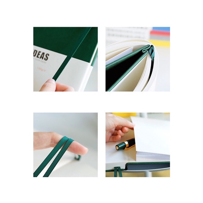 Sổ tay ghi chú bìa da Paperideas size A5 đủ màu sắc