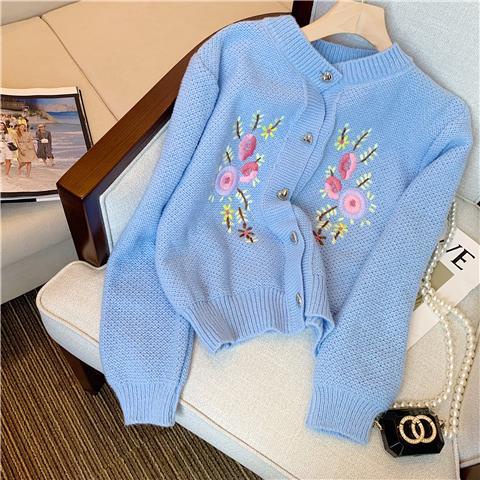 Áo Khoác Cardigan Dệt Kim Hoạ Tiết Thêu Cho Phái Nữ  tao bao
