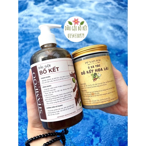 Combo Chăm Sóc Tóc Dầu Gội Bồ Kết - Ủ Xả Tóc Bồ Kết - Ủ Xả Tóc Sữa Dừa PP_NATURAL