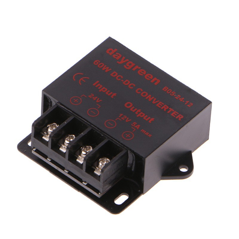 Thiết bị chuyển đổi điện áp từ 24VDC sang 12VDC bền bỉ tiện dụng